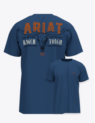 Ariat Mens Space Blue Ranch Tough TShirt-10058896