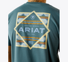 Ariat Men's "Puebla Serape" T-Shirt - Lagoon Green - 10058897