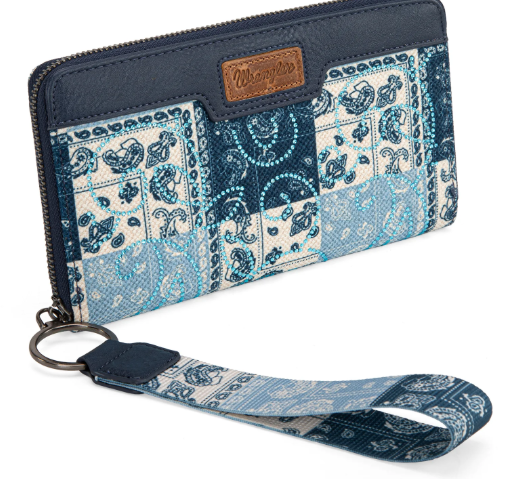 Wrangler Bandana Paisley Print Wallet - Jean - WG138-W006