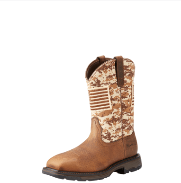 Ariat Mens Workhog Patriot Wide Square Toe Work Boot-10023100
