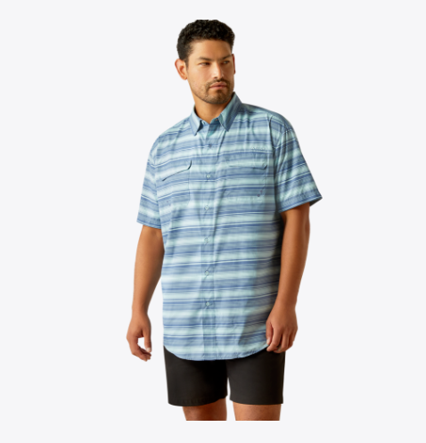 Ariat Men's VentTEK Outbound Classic Fit Shirt - Blue Raven - 10058788