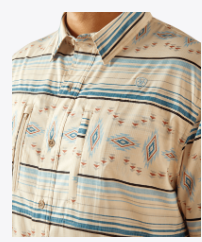 Ariat Men's VentTEK Classic Fit Shirt - Moonbeam - 10058810