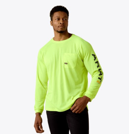Ariat Mens Neon Lime Rebar Heat Fighter SHirt-10031031