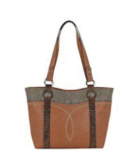 Justin Brands Floral Embossed Tote Bag-23055854