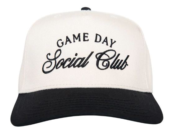 Katydid Game Day Social Club Black Vintage Trucker Hat