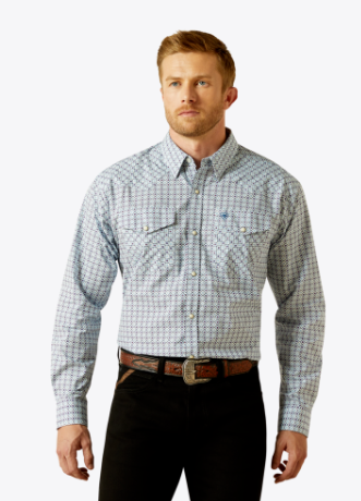 Ariat Mens White Sherwyn Classic Fit Shirt-10062248