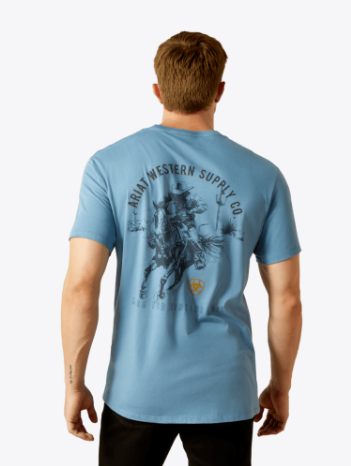 Ariat Mens Coronet Blue Blazing Saddle TShirt-10062421