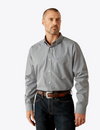 Ariat Mens Light Grey Wrinkle Free Clayton Classic Fit Shirt-10062232