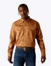 Ariat Mens Tan Solid Twill Classic Fit Shirt-10062473