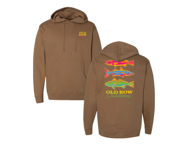 Old Row The Neon Fish Hoodie - Saddle - WROW3775