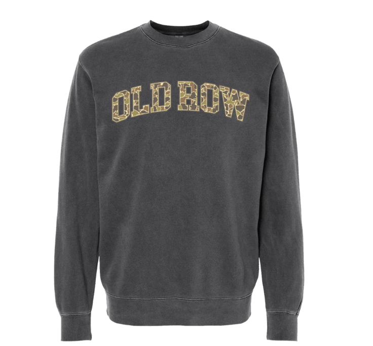 Old Row Camo Crewneck - Black - WROW3366