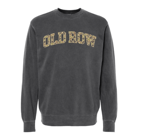 Old Row Camo Crewneck - Black - WROW3366