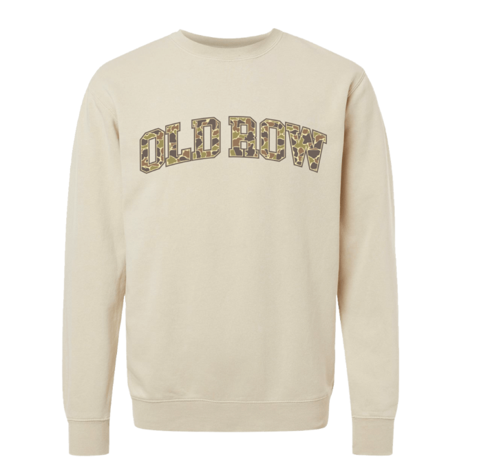 Old Row Camo Crewneck - Ivory - WROW3283