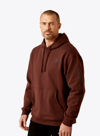 Ariat Mens Deep Mahogany Logo Hoodie-10065839