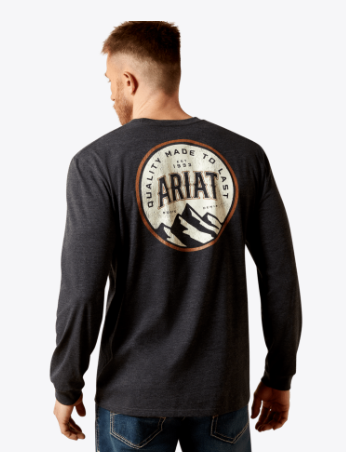 Ariat Mens Charcoal Heather Circle TShirt-10065903
