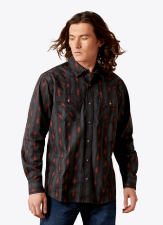 Ariat Mens Black Harrel Retro Fit Shirt-10065786 Ariat Mens Black Harrel Retro Fit Shirt-10065786