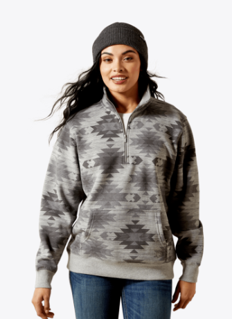 Ariat Ladies Marble Southwest Sienna 1/2 Zip Sweatshirt-10065960