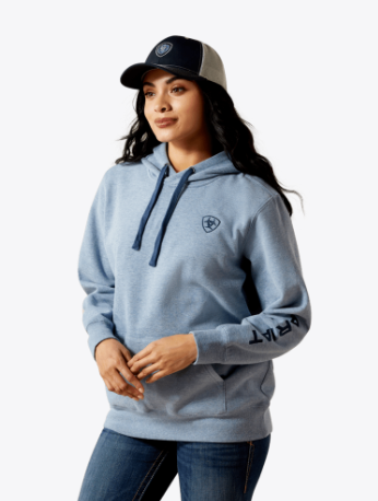 Ariat Ladies Vintage Indigo Heather Logo 2.0 Hoodie-10065828