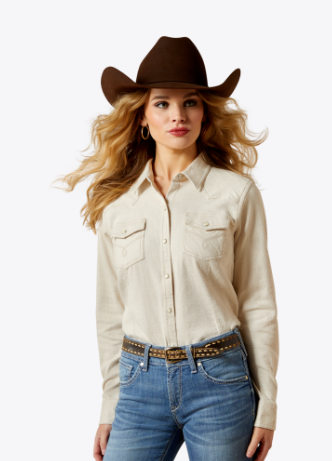 Ariat Ladies Papyrus Cord Western Shirt-10065865