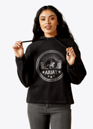 Ariat Ladies Black Essential Hoodie-10065938