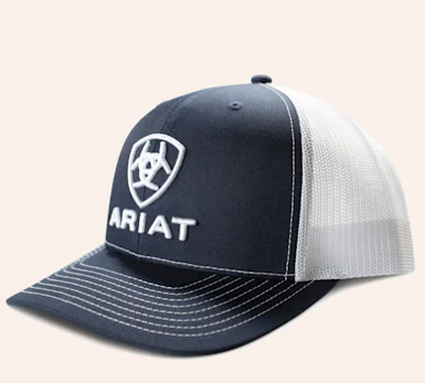 Ariat Men's 3D Embroidered Name and Shield Patch Cap Navy - A300094303