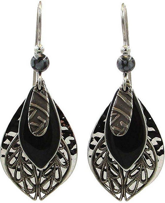 Silver Forest Enamel Four Layer Teardrop - NE-1072A