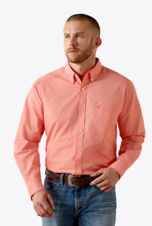 Ariat Mens Emberglow Speckled Print Jerry Classic Fit Shirt-10071610