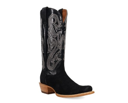 Dan Post Ladies Black Lanessa Suede Leather Boot-DP5277