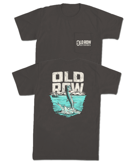 Old Row Outdoors Tarpon Pocket Tee - Pepper - WROW3933