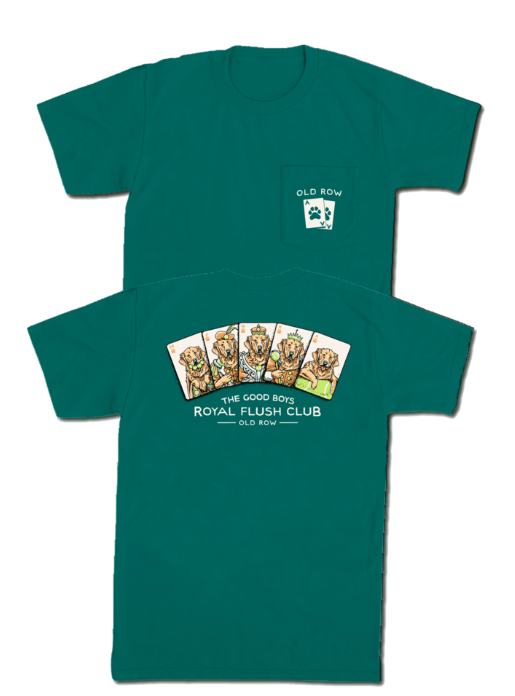 Old Row Royal Flush Pocket Tee - Emerald - WROW3911