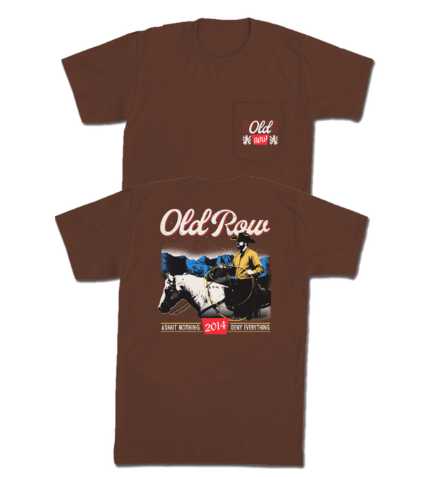 Old Row Cowboy Pocket Tee - Espresso - WROW3914