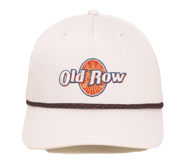 Old Row Retro Rope Mesh Back Hat - White - WROW3947