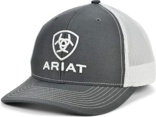 Ariat Youth Grey Embroidered Logo Snap Back - A300095906