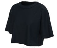 Local Girl Outfitters Black Boxy Crop Short Sleeve - L5110000-BLK