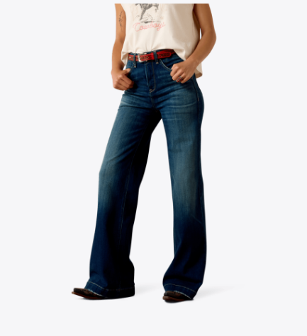 Ariat Ladies Ultra High Rise Lakewood Penelope Wide Leg Jeans-10073012