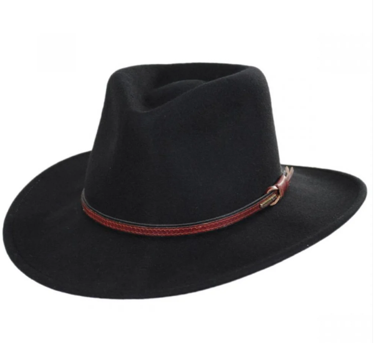 Stetson Men's Black Bozeman Crushable Wool Felt Hat -TWBOZE81300