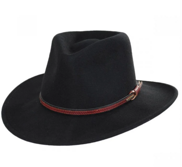 Stetson Men's Black Bozeman Crushable Wool Felt Hat -TWBOZE81300