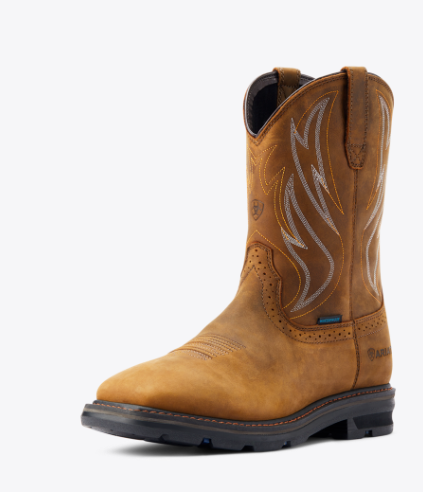 Ariat Mens Sierra Shock Shield Waterproof Wide Square Toe Work Boot-10044545