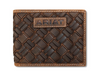 Ariat Medium Brown Basket Weave Leather Bifold Wallet A3567744