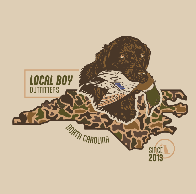 Local Boy Old School Retrieve State Tee - Latte - L1000764-LAT