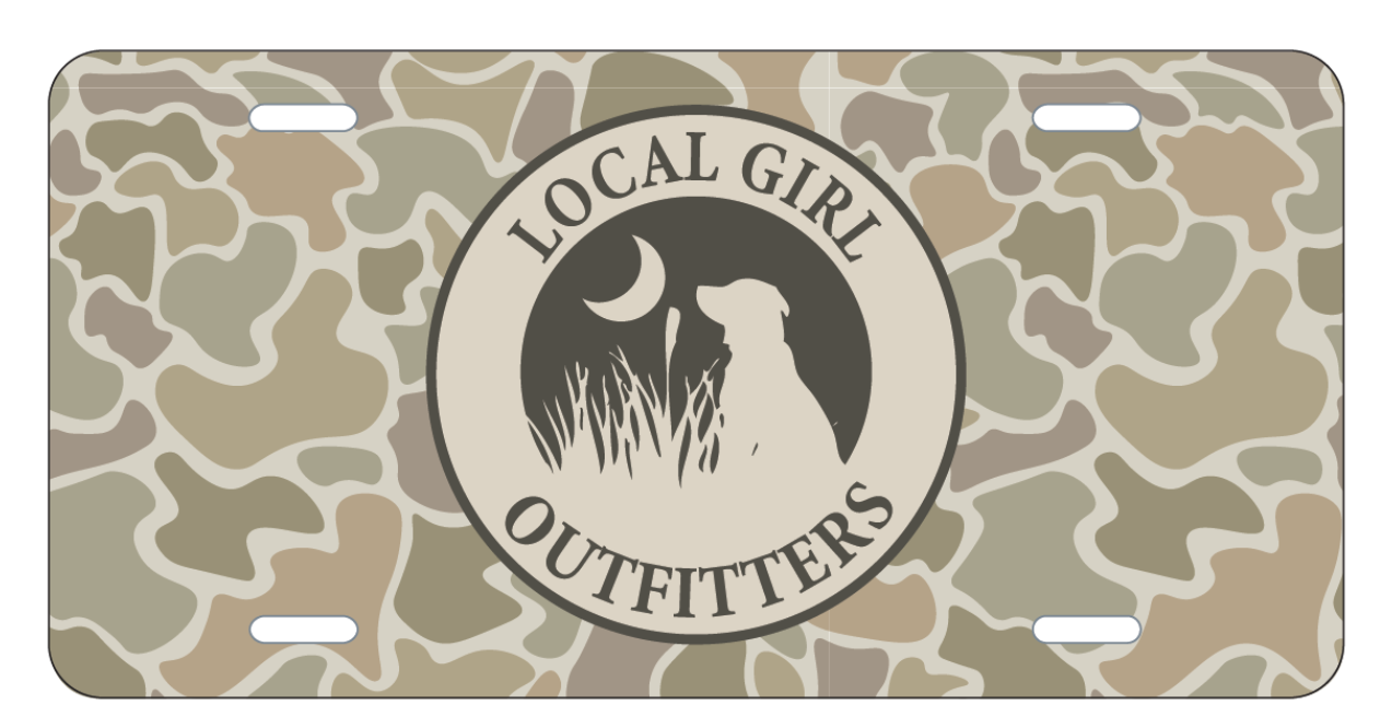 Local Girl License Plate - Forest Camo Desert  - L5210166-FCD
