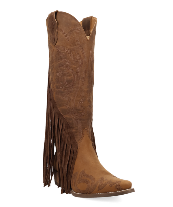 Dingo Ladies Walk West Brown Leather Boots-DI2450BR