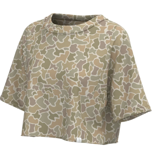 Local Girl Boxy Crop T-Shirt Forest Camo Desert - L5110000-FCD