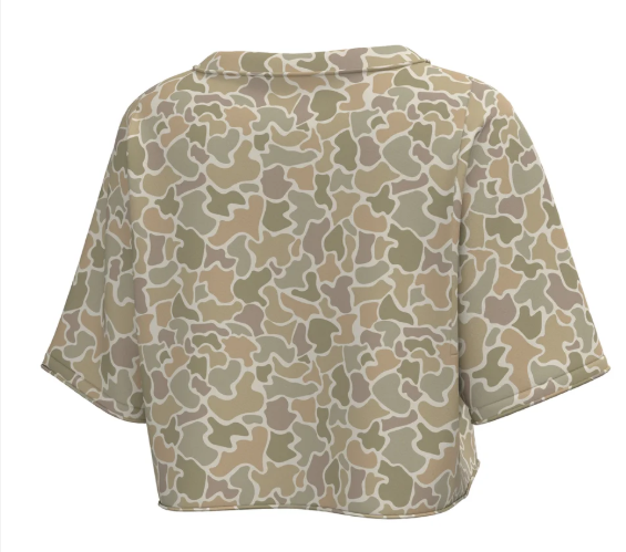 Local Girl Boxy Crop T-Shirt Forest Camo Desert - L5110000-FCD