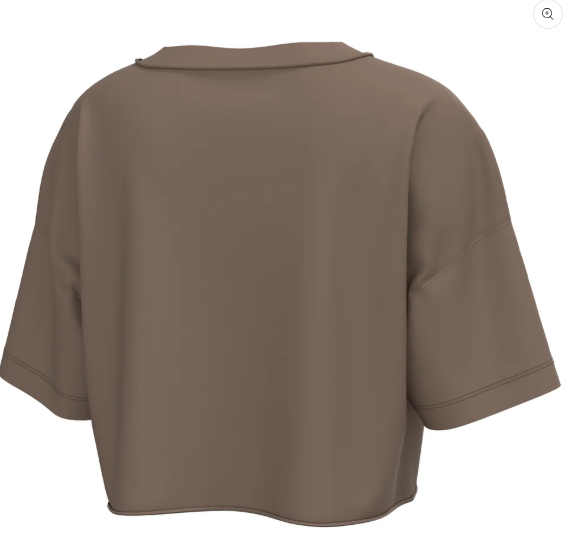 Local Girl Boxy Crop T-Shirt Cocoa - L5110000-COCO