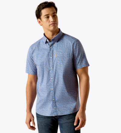 Ariat Mens French Fade Melvin Stretch Modern Fit Shirt-10051537