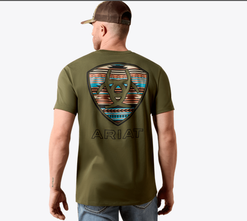 Ariat Men's Rust Serape Shield T-Shirt Grape Leaf 10079616