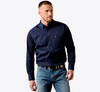 Ariat Men's Solid Twill Classic Fit Shirt Navy 10079252