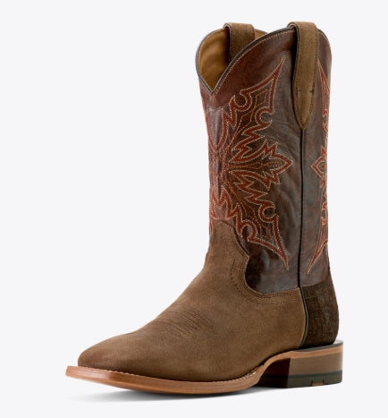 Ariat Men's Circuit Gritty Cowboy Boot - Ranch Brown Suede - 10063995