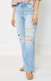 Judy Blue High Waisted Rigid Magic 90's Destroy Straight Jean - JB88671